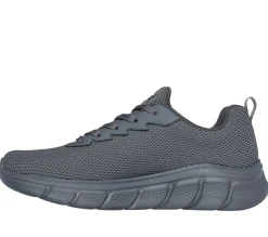 Sapatilhas|Com Atacadores-SKECHERS BOBS Sport B Flex - Chill Edge CINZENTO ESCURO
