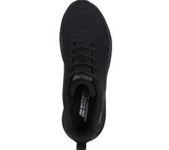 Com Atacadores|Sapatilhas-SKECHERS BOBS Sport Squad Waves - Just Wading PRETO
