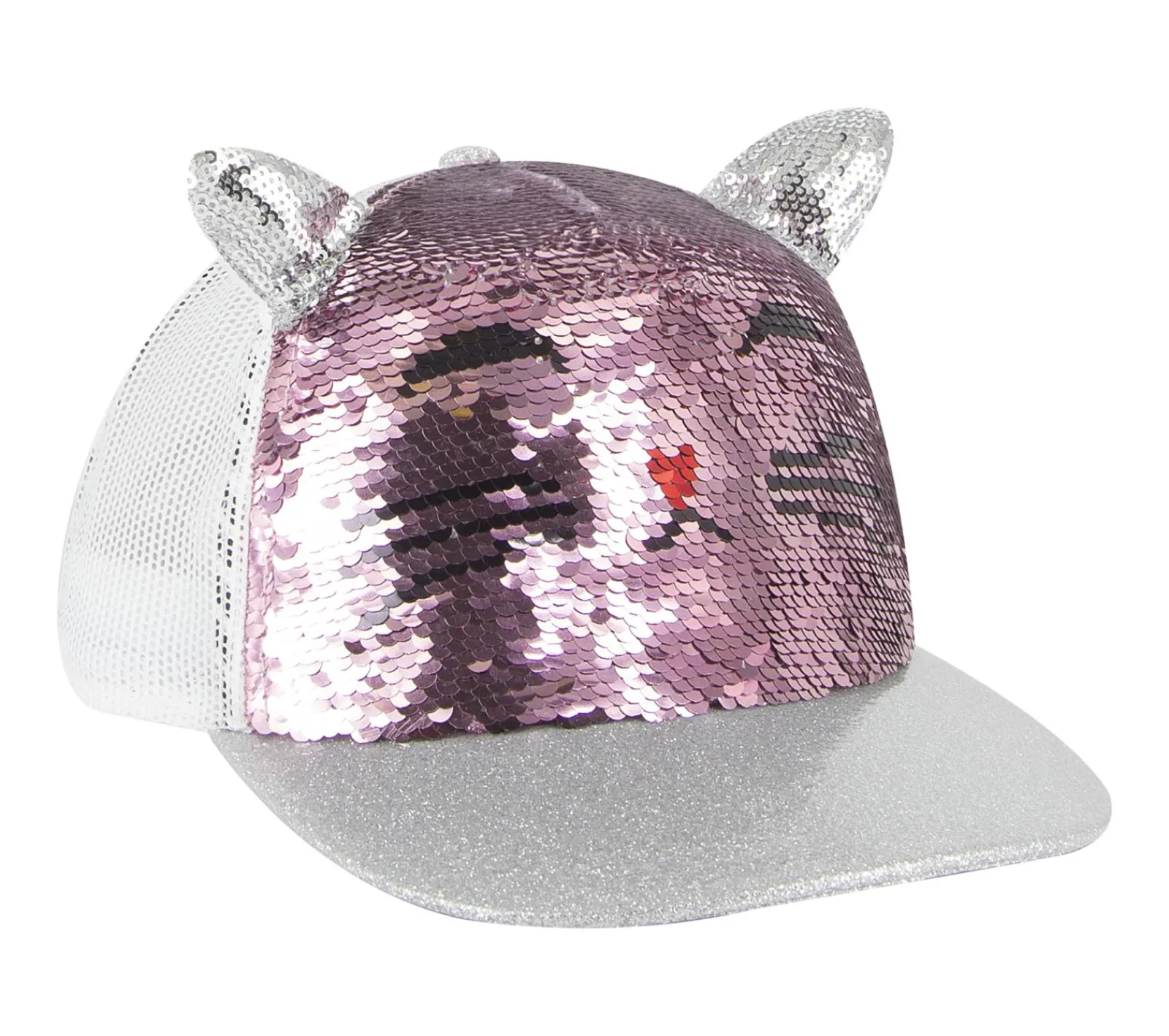 Acessórios Para A Cabeça|Chapéus E Gorros-SKECHERS Caticorn Sequin Trucker Hat ROSA / DOURADO