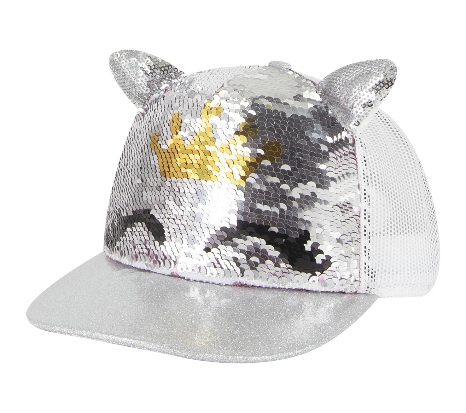 Acessórios Para A Cabeça|Chapéus E Gorros-SKECHERS Caticorn Sequin Trucker Hat ROSA / DOURADO