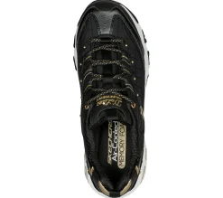 Com Atacadores|Sapatilhas Casuais-SKECHERS D'Lites PRETO / DOURADO