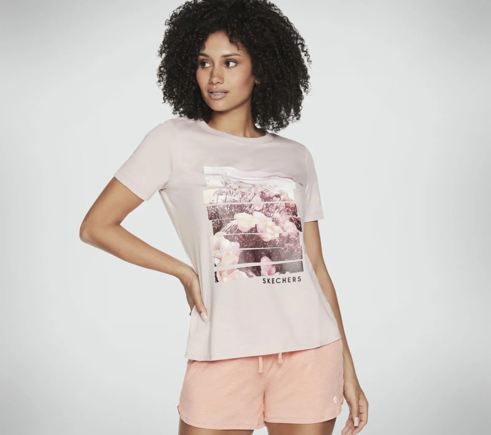 Partes De Cima|Partes De Cima-SKECHERS Dreamy Escape Tee ROSA CLARO