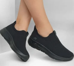Calçado Sem Atacadores|Sapatilhas Casuais-SKECHERS GO WALK Arch Fit - Iconic PRETO