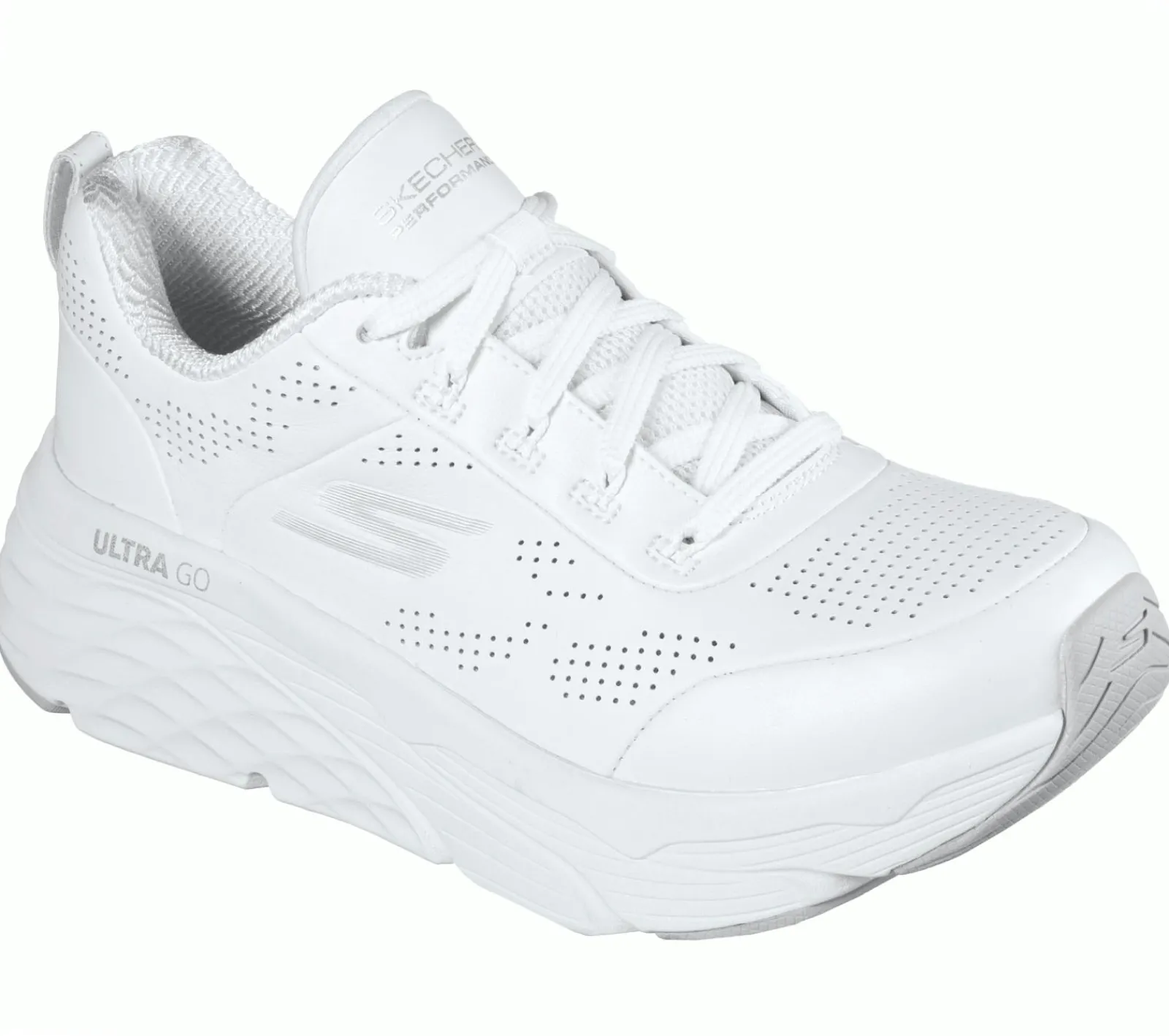 Com Atacadores|Sapatilhas-SKECHERS Max Cushioning Elite - Step Up BRANCO / PRATEADO