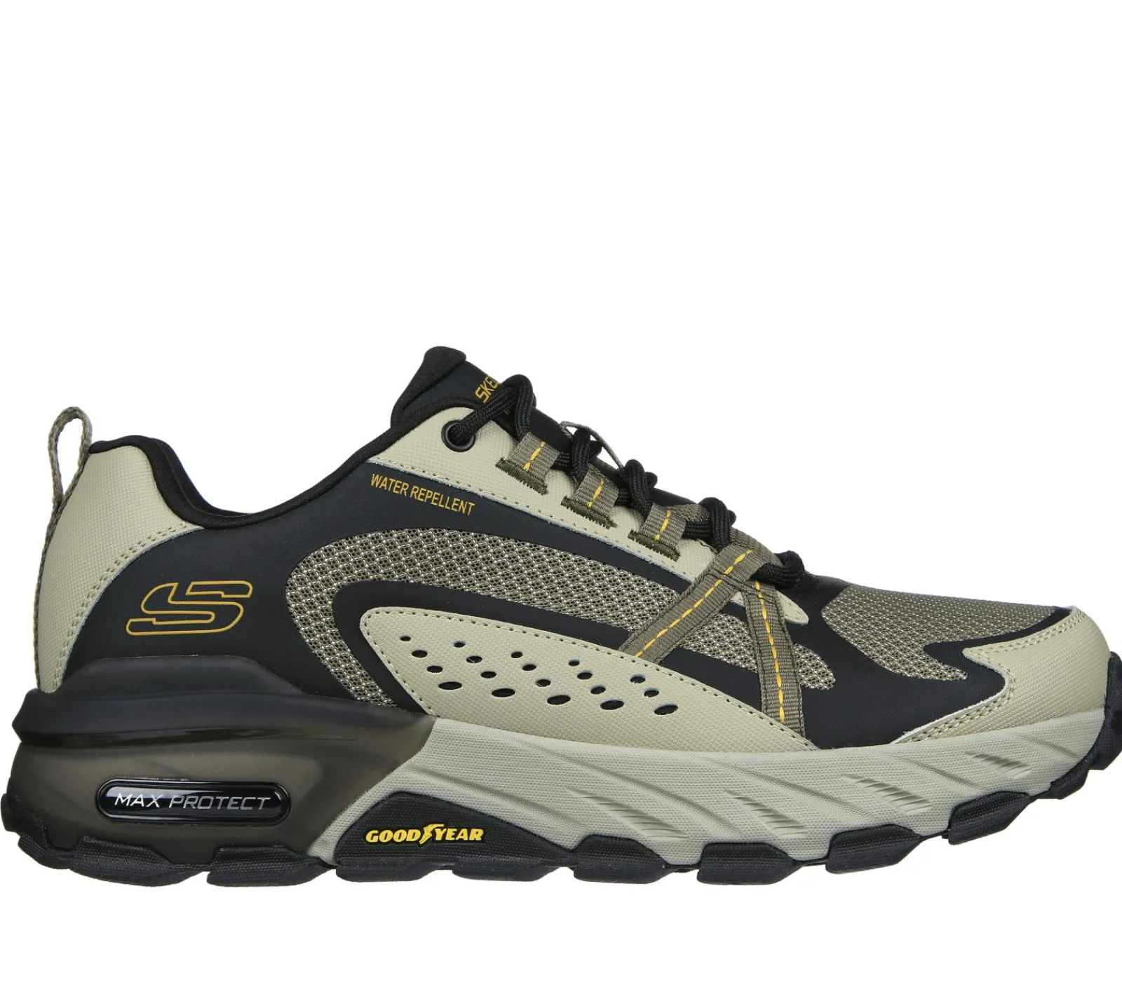 Sapatilhas-SKECHERS Max Protect CINZA ACASTANHADO / PRETO