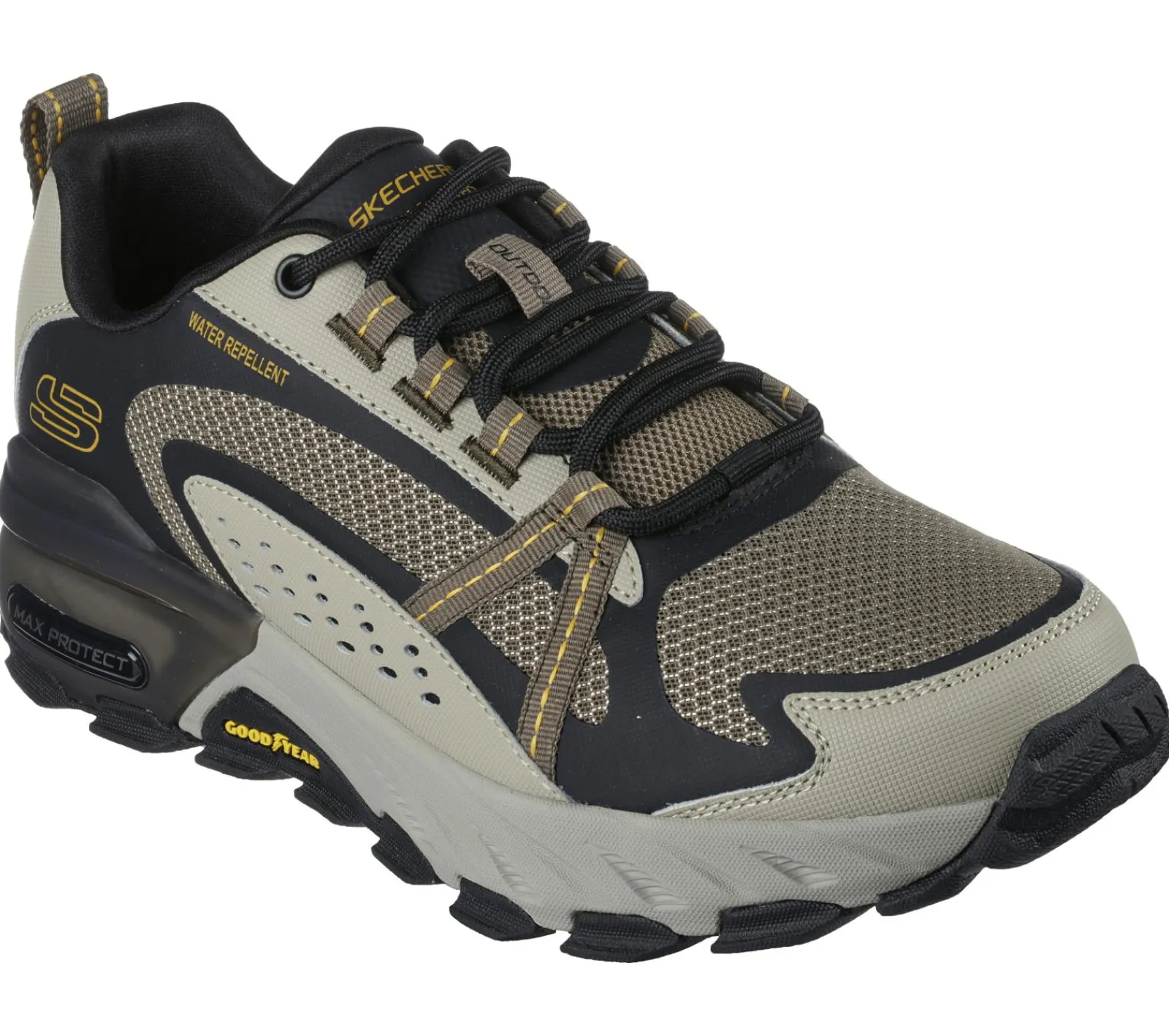 Sapatilhas-SKECHERS Max Protect CINZA ACASTANHADO / PRETO