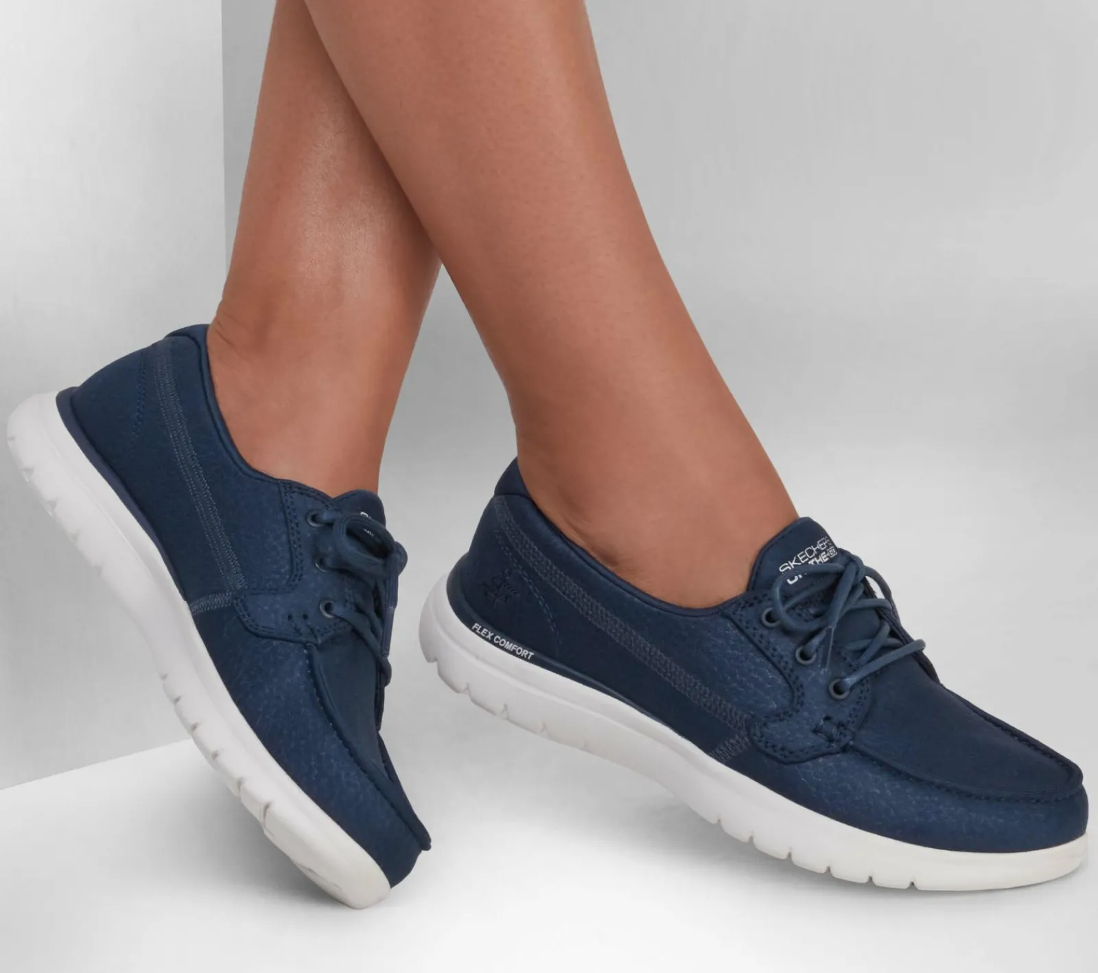 Sapato De Vela|Com Atacadores-SKECHERS On The GO Flex - Un Mar NAVY