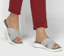 Sandálias-SKECHERS On-the-GO 600 - Glistening PRATEADO