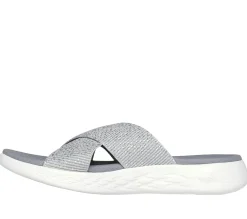 Sandálias-SKECHERS On-the-GO 600 - Glistening PRATEADO