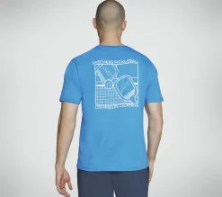 Partes De Cima|Partes De Cima-SKECHERS Pickleball Tee AZUL / VERDE