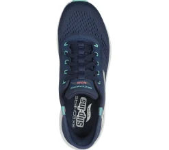 Com Atacadores|Calçado Sem Atacadores-SKECHERS Slip-ins: Arch Fit 2.0 - Easy Chic NAVY / TURQUESA