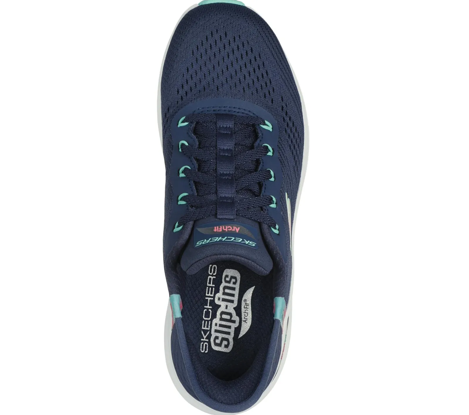 Com Atacadores|Calçado Sem Atacadores-SKECHERS Slip-ins: Arch Fit 2.0 - Easy Chic NAVY / TURQUESA