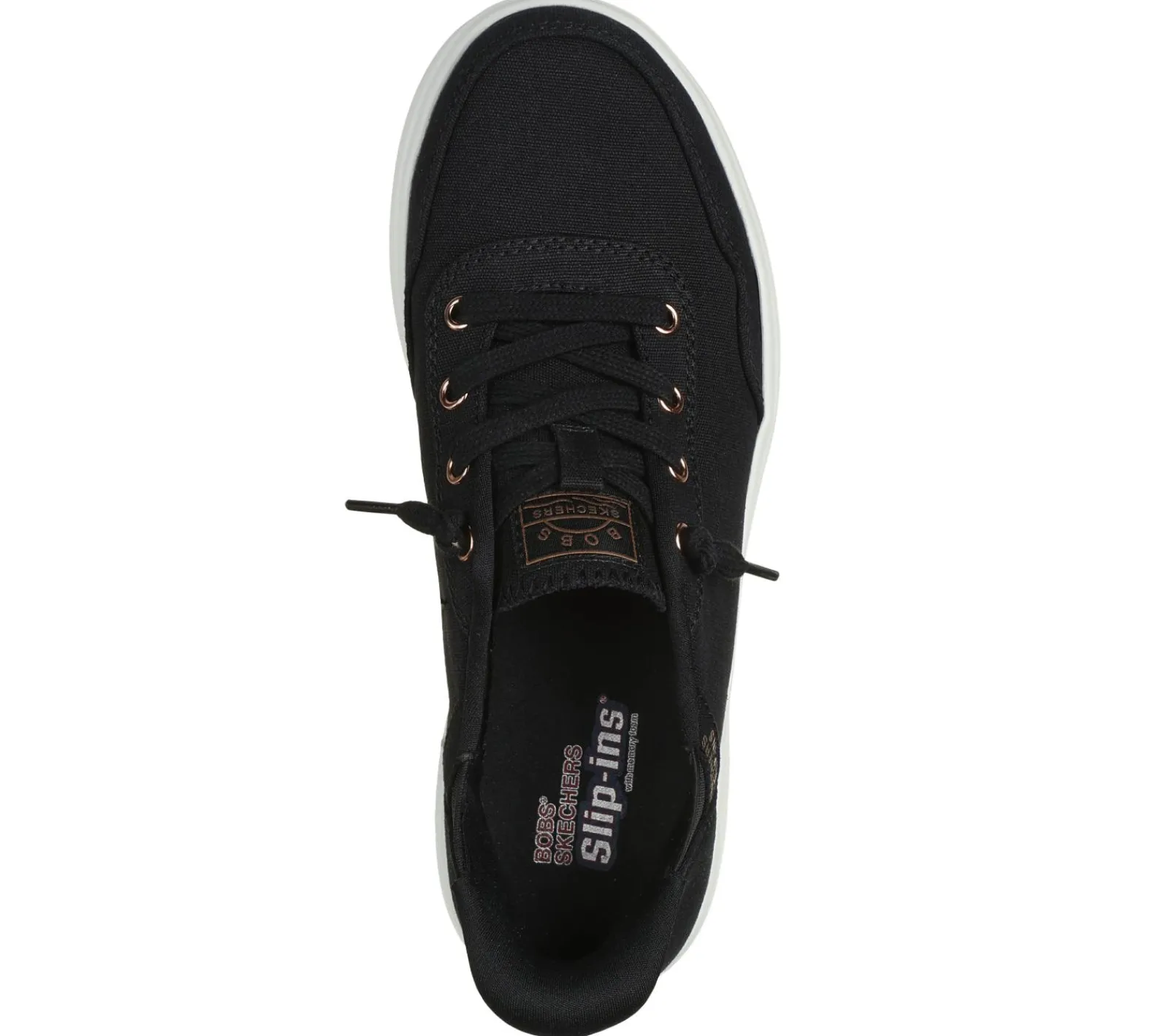 Sapatos Rasos|Calçado Sem Atacadores-SKECHERS Slip-ins: BOBS Skip Cute - B Cute Sweet PRETO
