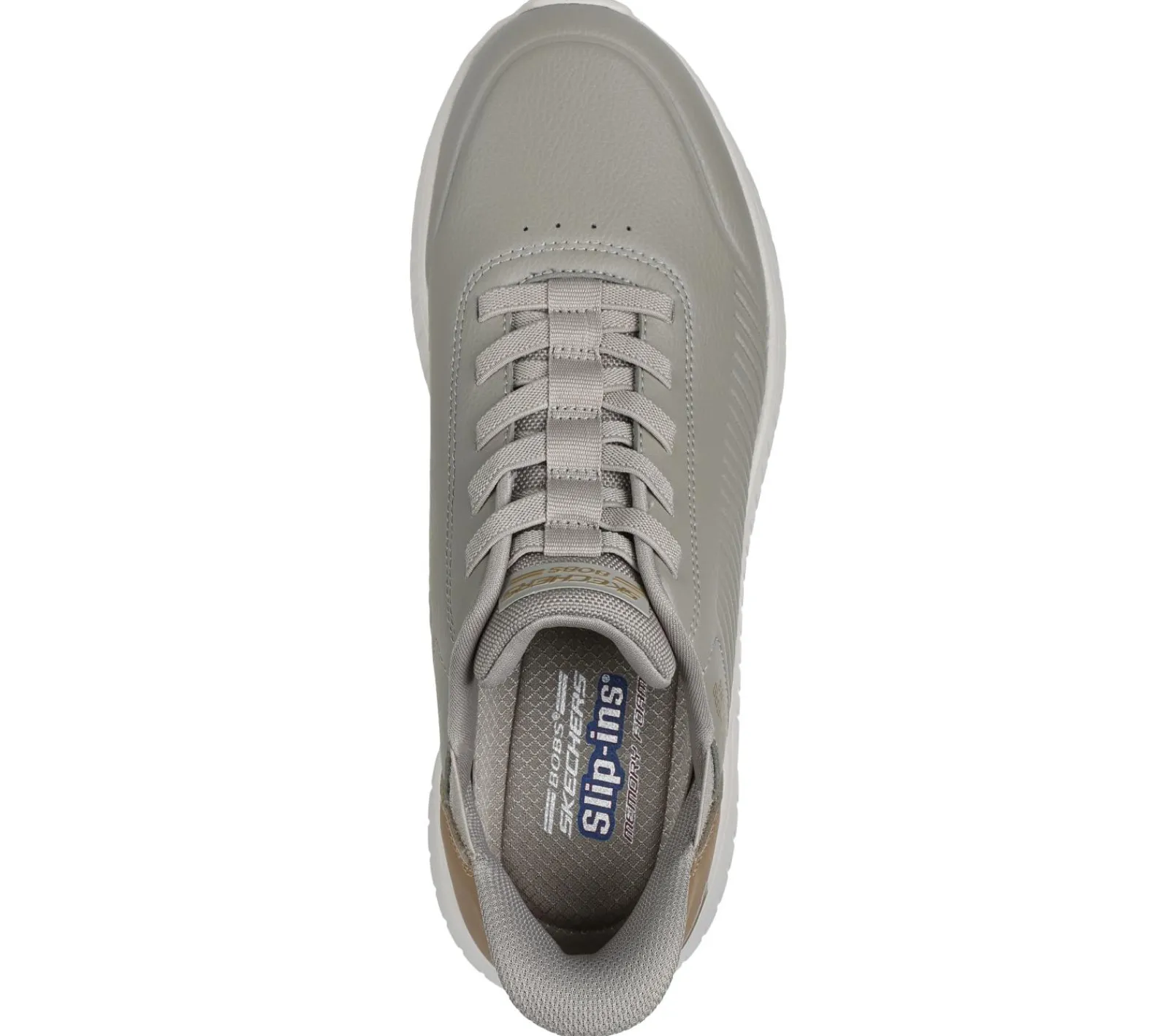 Calçado Sem Atacadores|Hands Free Slip-Ins-SKECHERS Slip-ins: BOBS Sport Squad Chaos TAUPE