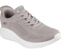 Calçado Sem Atacadores|Hands Free Slip-Ins-SKECHERS Slip-ins: BOBS Sport Squad Chaos TAUPE