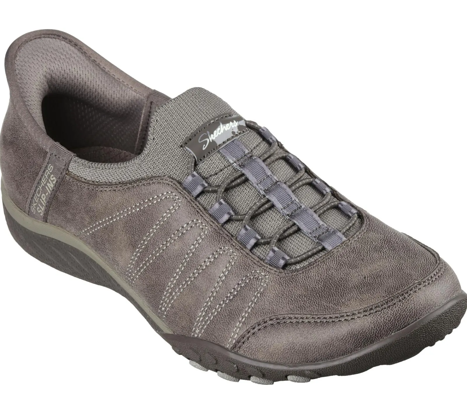 Calçado Sem Atacadores|Hands Free Slip-Ins-SKECHERS Slip-ins: Breathe-Easy - Home-Body TAUPE ESCURO