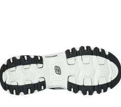Com Atacadores|Calçado Sem Atacadores-SKECHERS Slip-ins: D'Lites - New Classic PRETO / BRANCO