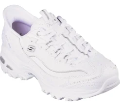 Calçado Sem Atacadores|Hands Free Slip-Ins-SKECHERS Slip-ins: D'Lites - New Scene BRANCO / PRATEADO