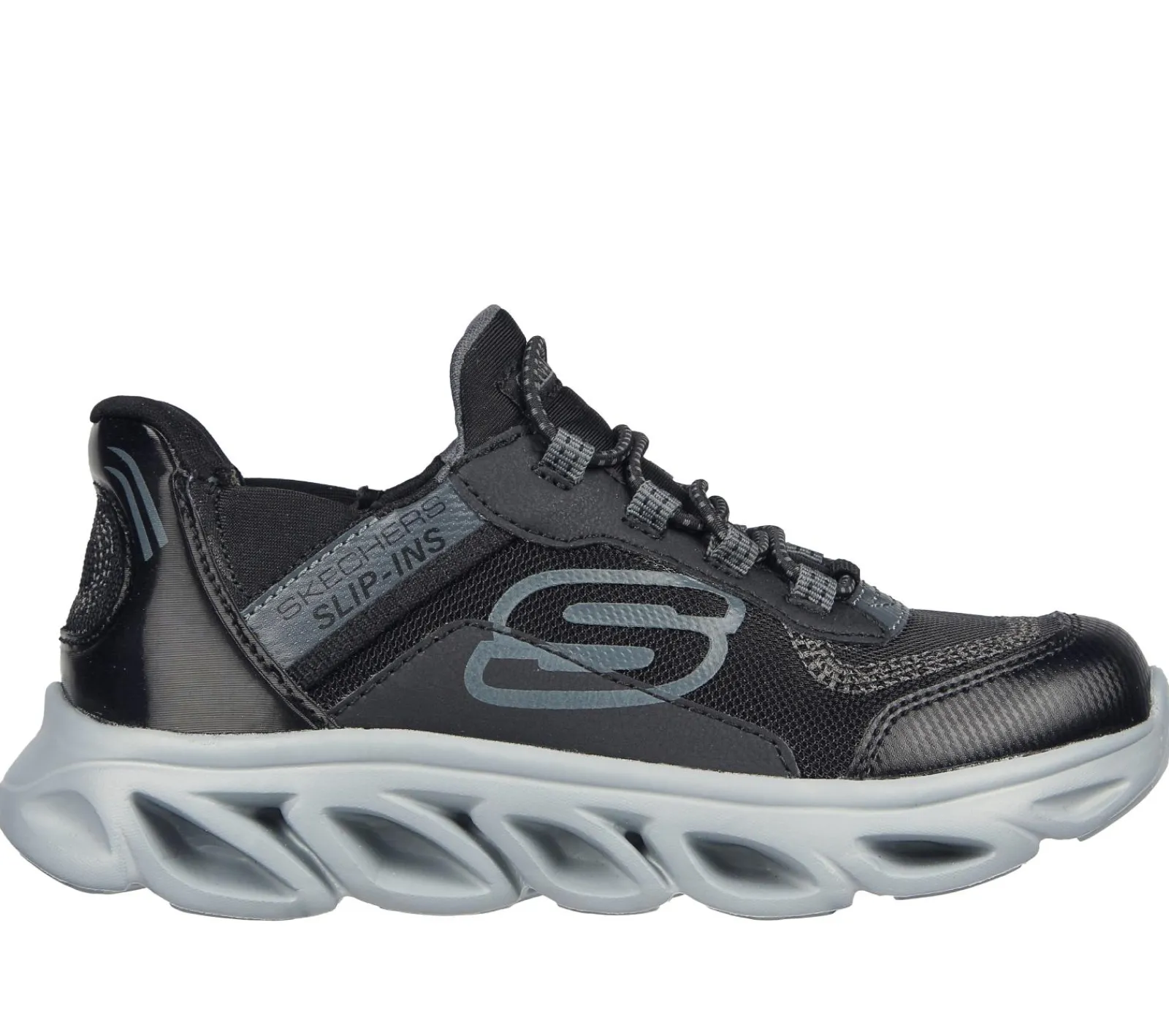 Calçado Sem Atacadores|Sapatilhas-SKECHERS Slip-Ins: Flex Glide PRETO / CARVÃO