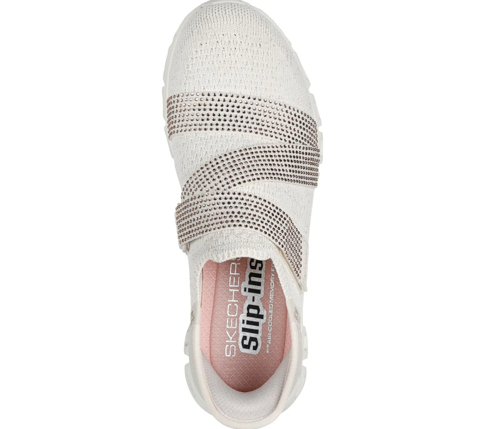 Calçado Sem Atacadores|Hands Free Slip-Ins-SKECHERS Slip-ins: Glide-Step - High Shine NATURAL / DOURADO