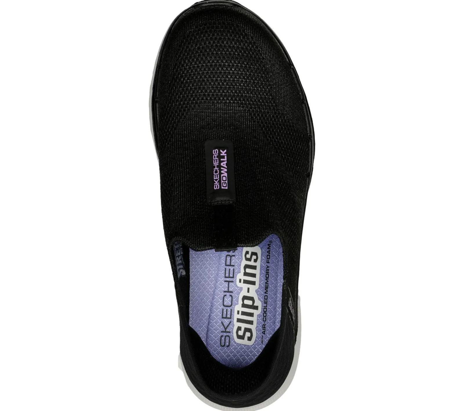 Calçado Sem Atacadores|Hands Free Slip-Ins-SKECHERS Slip-ins: GO WALK 6 - Fabulous View PRETO / LAVANDA