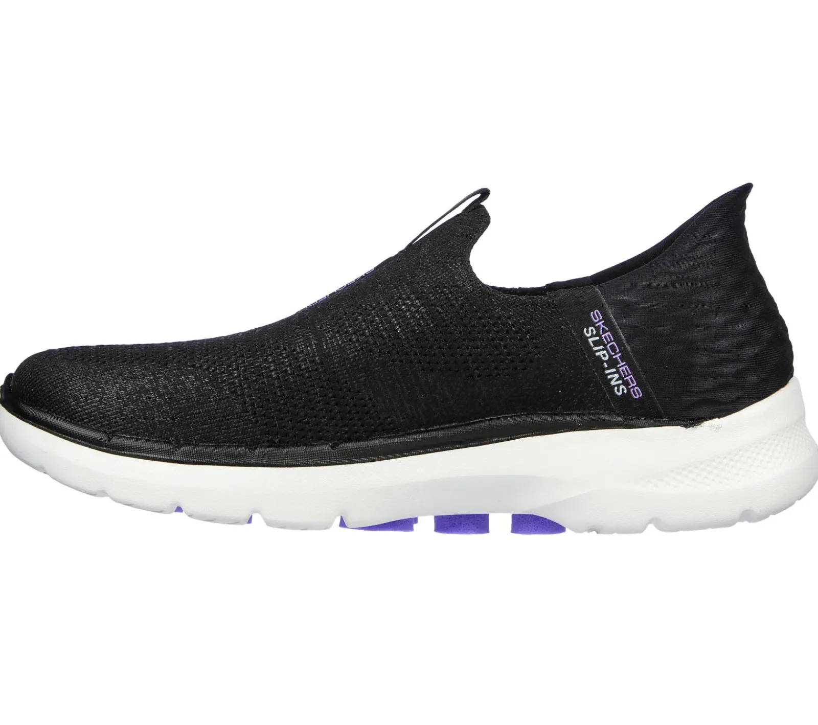 Calçado Sem Atacadores|Hands Free Slip-Ins-SKECHERS Slip-ins: GO WALK 6 - Fabulous View PRETO / LAVANDA