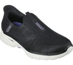 Calçado Sem Atacadores|Hands Free Slip-Ins-SKECHERS Slip-ins: GO WALK 6 - Fabulous View PRETO / LAVANDA