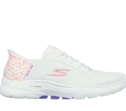 Calçado Sem Atacadores|Hands Free Slip-Ins-SKECHERS Slip-Ins: GO WALK 6 - Vivid Idea BRANCO / MULTICOR