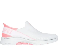 Calçado Sem Atacadores|Hands Free Slip-Ins-SKECHERS Slip-ins: GO WALK 7 - Mia BRANCO / ROSA