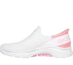 Calçado Sem Atacadores|Hands Free Slip-Ins-SKECHERS Slip-ins: GO WALK 7 - Mia BRANCO / ROSA