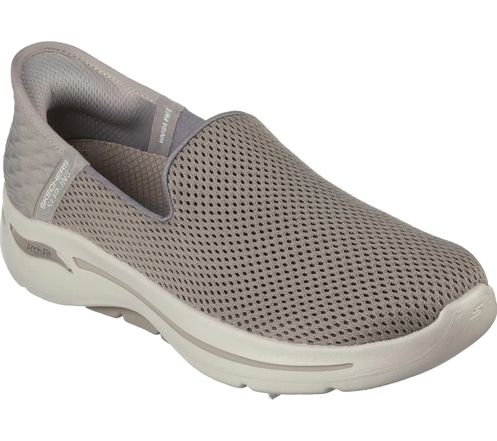 Hands Free Slip-Ins|Sapatilhas Casuais-SKECHERS Slip-ins: GO WALK Arch Fit - Summer TAUPE