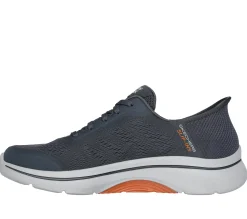 Calçado Sem Atacadores|Hands Free Slip-Ins-SKECHERS Slip-ins: GO WALK AF 2.0 - Simplicity 2 CARVÃO / LARANJA