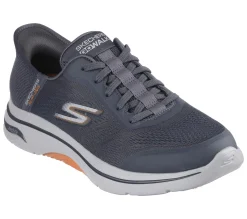 Calçado Sem Atacadores|Hands Free Slip-Ins-SKECHERS Slip-ins: GO WALK AF 2.0 - Simplicity 2 CARVÃO / LARANJA