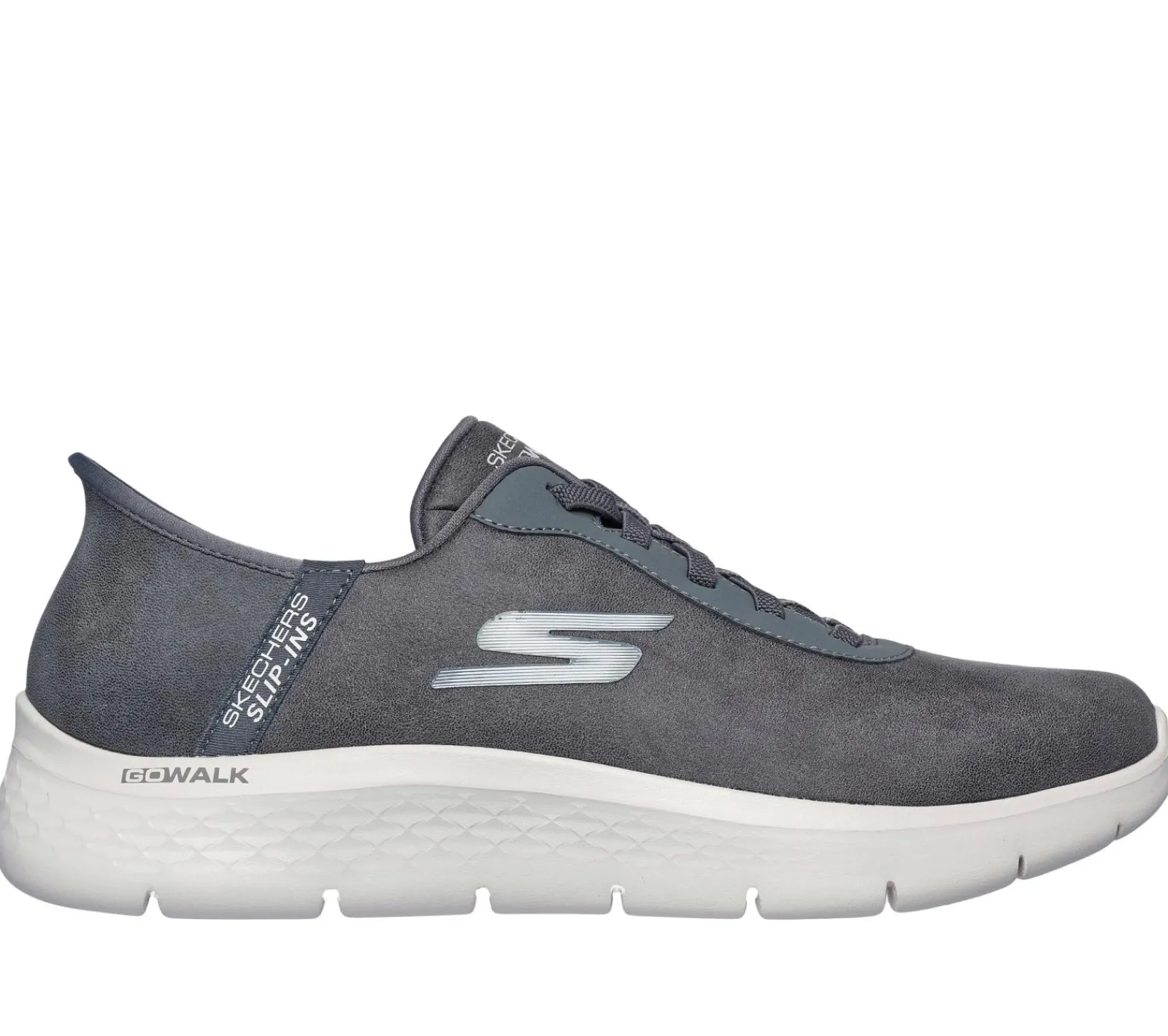 Calçado Sem Atacadores|Hands Free Slip-Ins-SKECHERS Slip-ins: GO WALK Flex - Smooth Motion CINZENTO