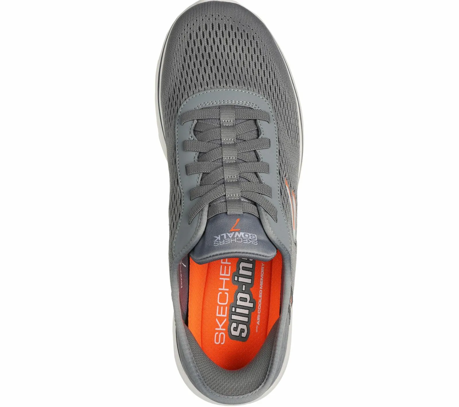 Calçado Sem Atacadores|Hands Free Slip-Ins-SKECHERS Slip-ins: GO WALK 7 - Free Hand 2 CINZENTO / LARANJA