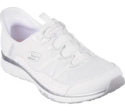 Calçado Sem Atacadores|Hands Free Slip-Ins-SKECHERS Slip-ins: Gratis Sport - Leisurely BRANCO / PRATEADO