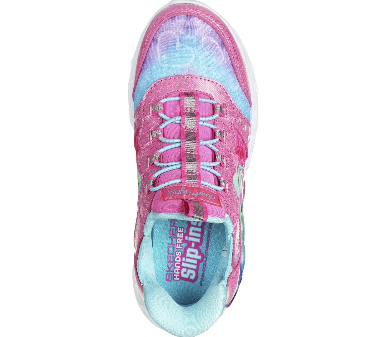 Hands Free Slip-Ins|Sapatilhas-SKECHERS Slip-ins: Infinite Heart Lights ROSA / MULTICOR