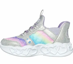 Hands Free Slip-Ins|Sapatilhas-SKECHERS Slip-ins: Infinite Heart Lights PRATEADO / MULTICOR