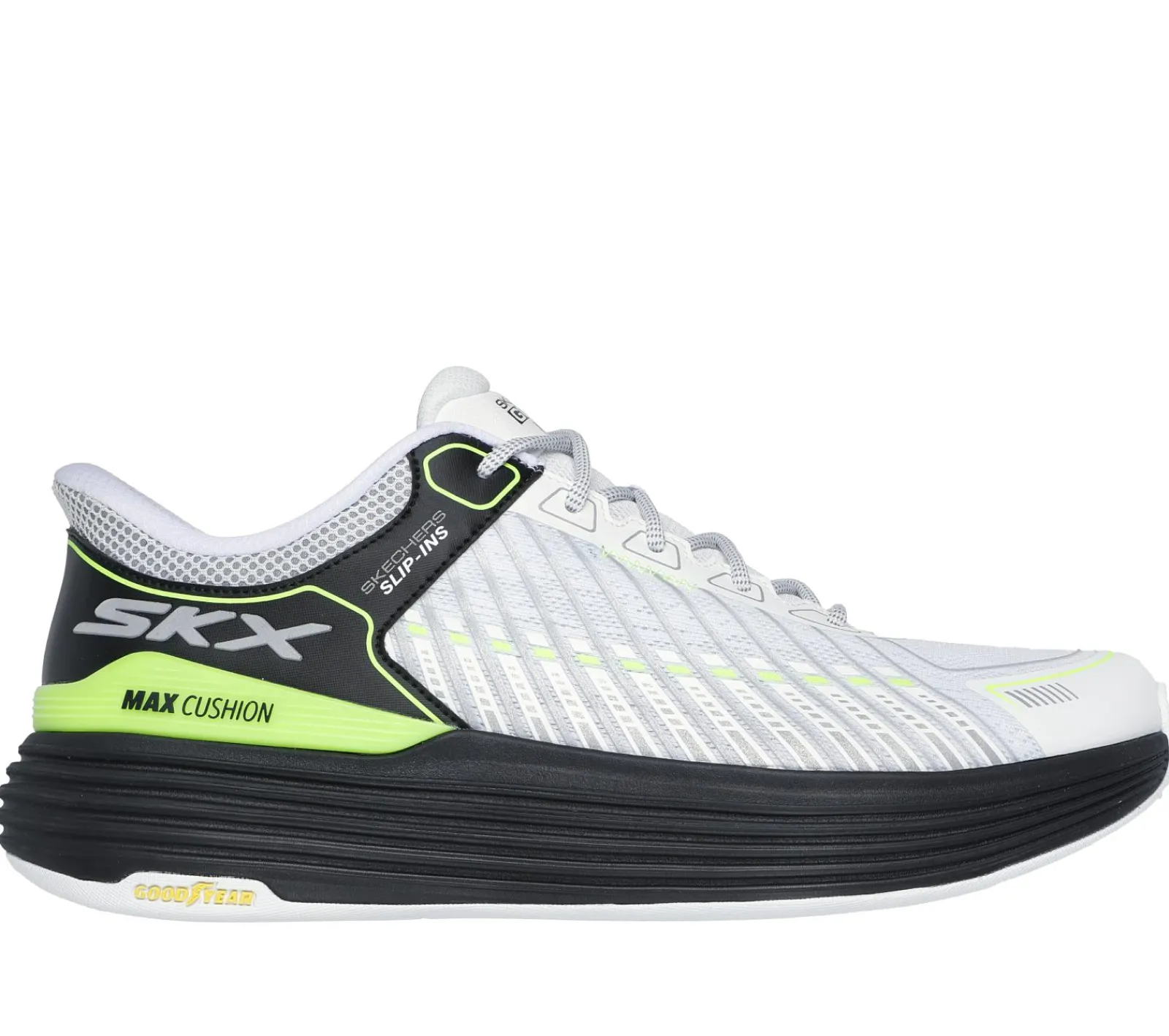 Calçado Sem Atacadores|Hands Free Slip-Ins-SKECHERS Slip-ins: Max Cushioning Suspension BRANCO / PRETO