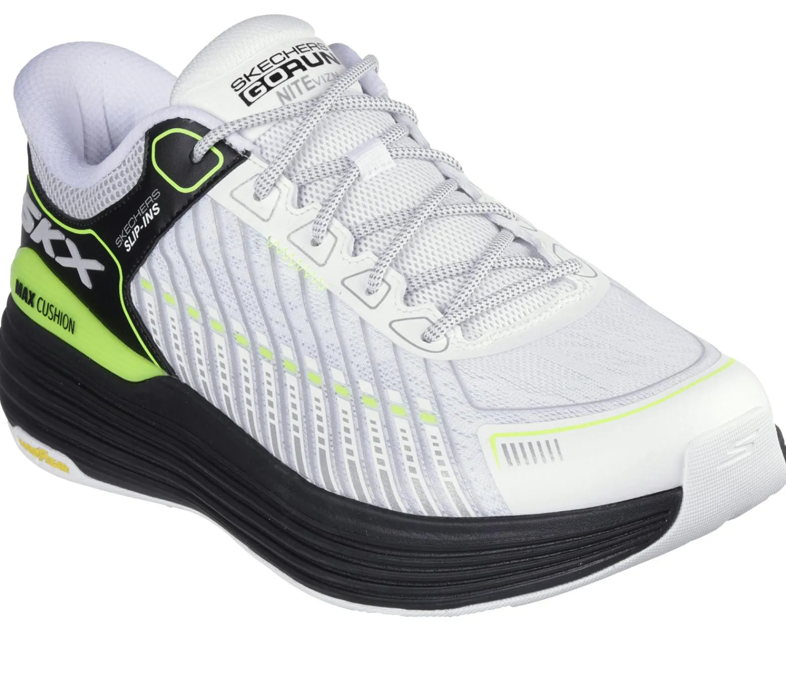 Calçado Sem Atacadores|Hands Free Slip-Ins-SKECHERS Slip-ins: Max Cushioning Suspension BRANCO / PRETO