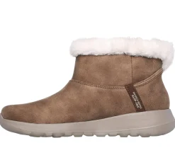 Calçado Sem Atacadores|Botas-SKECHERS Slip-ins: On-the-GO Joy - Cozy Dream CASTANHO CLARO