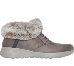 Calçado Sem Atacadores|Botas-SKECHERS Slip-ins: On-the-GO Joy - Cozy Charm TAUPE ESCURO