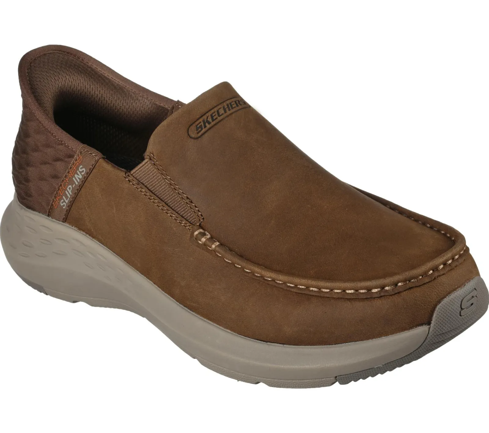 Calçado Sem Atacadores|Hands Free Slip-Ins-SKECHERS Slip-ins Relaxed Fit: Parson - Oswin CASTANHO DESERTO