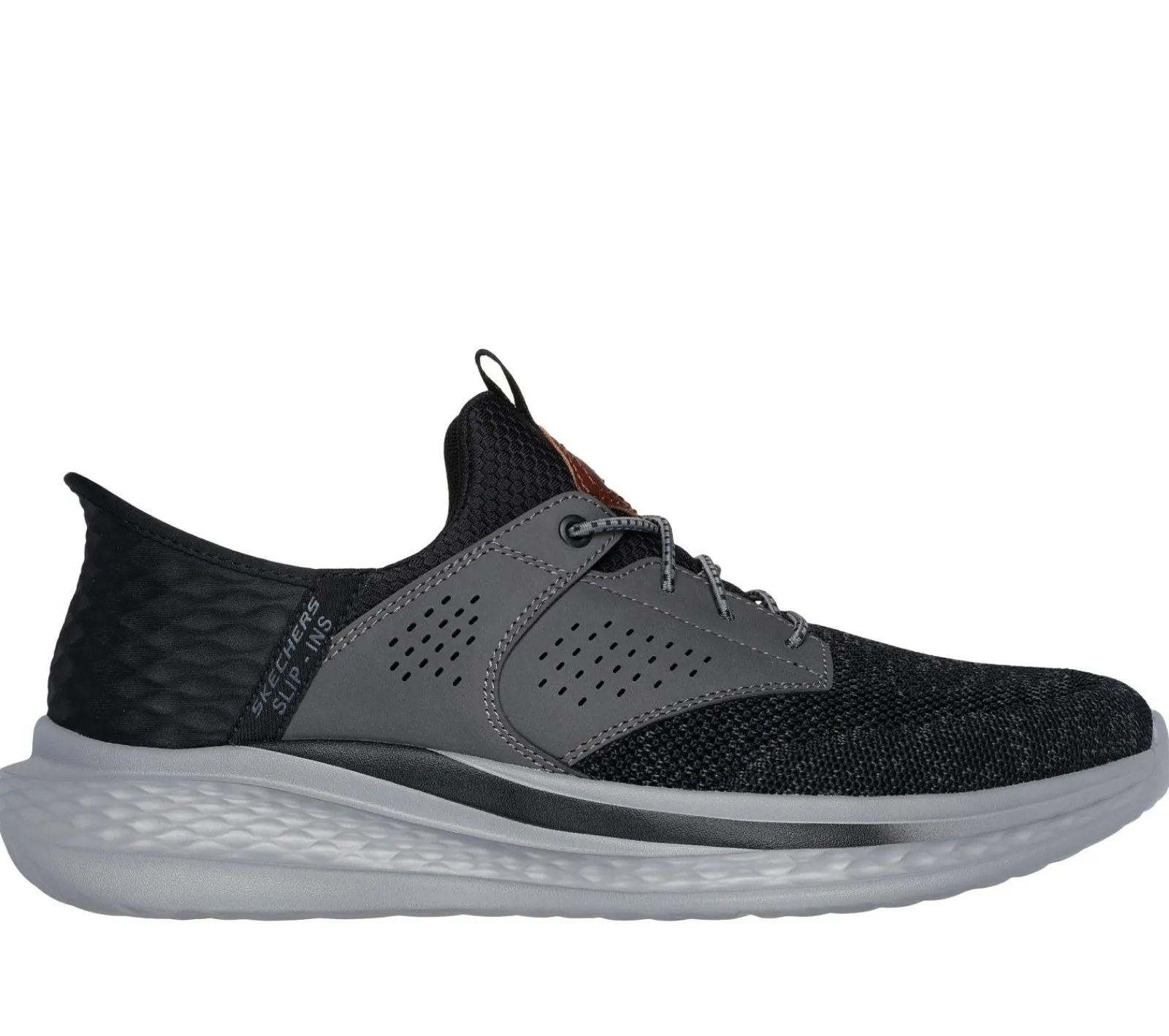 Hands Free Slip-Ins-SKECHERS Slip-ins Relaxed Fit: Slade - Caster PRETO / CINZENTO