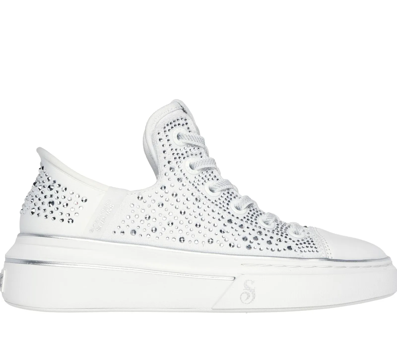 Hands Free Slip-Ins|Sapatilhas Casuais-SKECHERS Slip-ins: Snoop One - Rhine-Stoned BRANCO