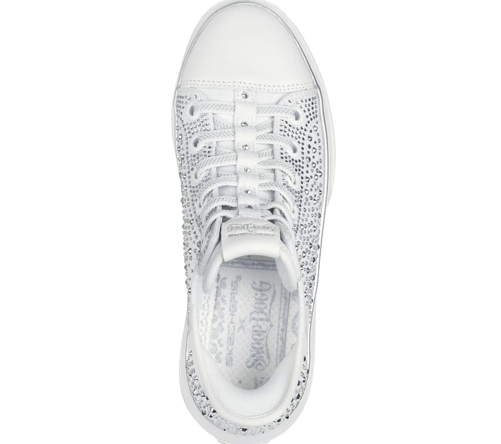 Hands Free Slip-Ins|Sapatilhas Casuais-SKECHERS Slip-ins: Snoop One - Rhine-Stoned BRANCO