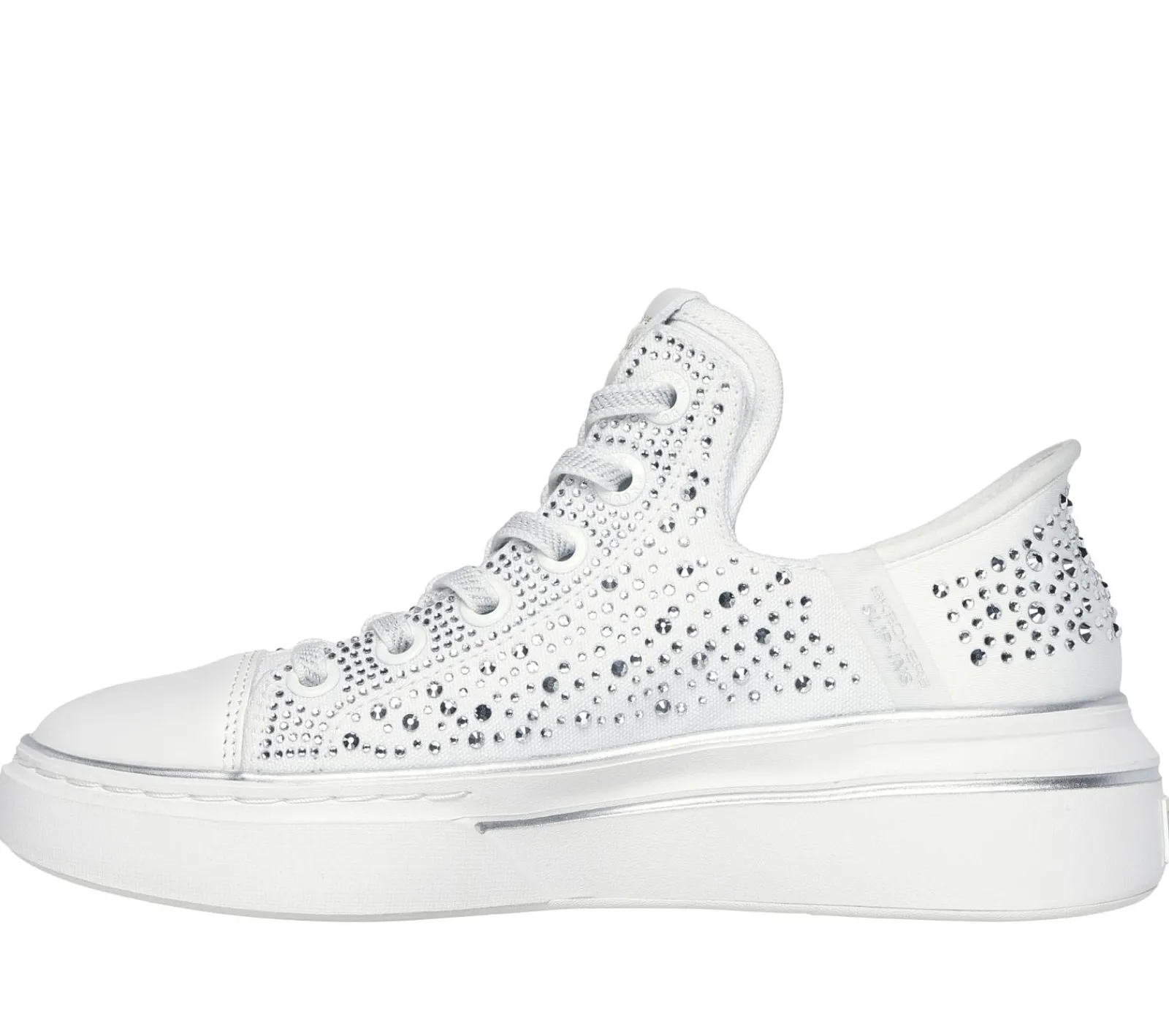 Hands Free Slip-Ins|Sapatilhas Casuais-SKECHERS Slip-ins: Snoop One - Rhine-Stoned BRANCO
