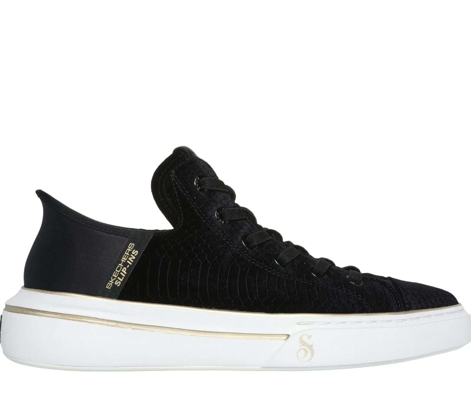 Hands Free Slip-Ins|Sapatilhas Casuais-SKECHERS Slip-ins: Snoop One - Boss Life Velvet PRETO