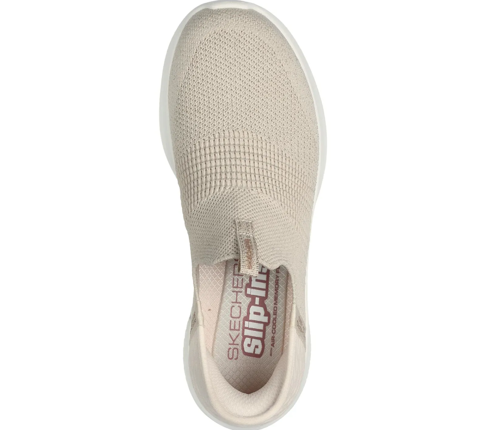 Hands Free Slip-Ins|Sapatilhas Casuais-SKECHERS Slip-ins: Ultra Flex 3.0 - Glitter Me NATURAL / DOURADO