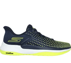 Hands Free Slip-Ins|Sapatilhas-SKECHERS Slip-ins: Viper Court Elite NAVY / AMARELO
